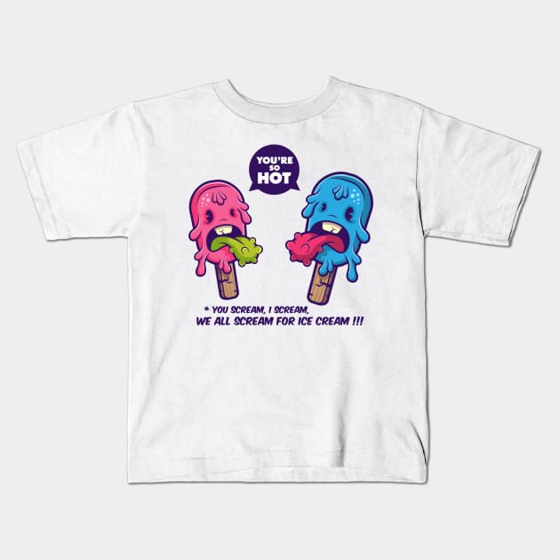 Ice Cream Kids T-Shirt by Squinked